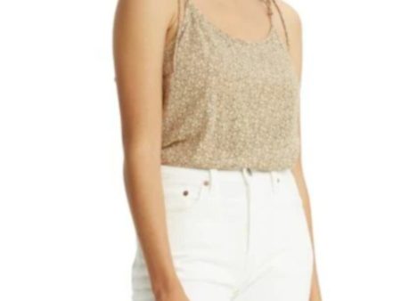 LEVI S Womens Beige Floral Scoop Neck Cami Top Discount