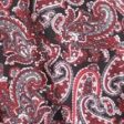 MICHAEL MICHAEL KORS Womens Maroon Paisley Long Sleeve Surplice Neckline Wear To Work Faux Wrap Top Fashion