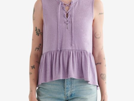 LUCKY BRAND Womens Purple Stretch Sleeveless Hi-Lo Top Online