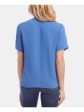 KAREN KANE Womens Blue Short Sleeve Scoop Neck Top Online