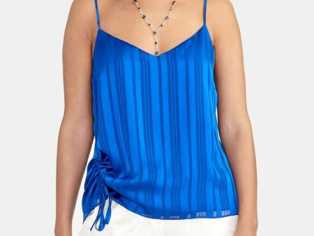 RACHEL ROY Womens Navy Spaghetti Strap V Neck Tank Top Sale