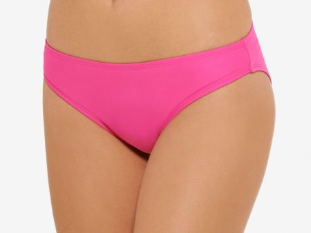 HULA HONEY Women s Pink Unlined Moderate Coverage Bikini Swimsuit Bottom Online Sale