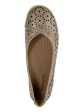 BARETRAPS Womens Beige 0.5  Platform Arch Support Antimicrobial Insole Stitch Detailing Perforated Cushioned Nissa Round Toe Wedge Slip On Flats Shoes M Sale