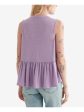 LUCKY BRAND Womens Purple Stretch Sleeveless Hi-Lo Top Online