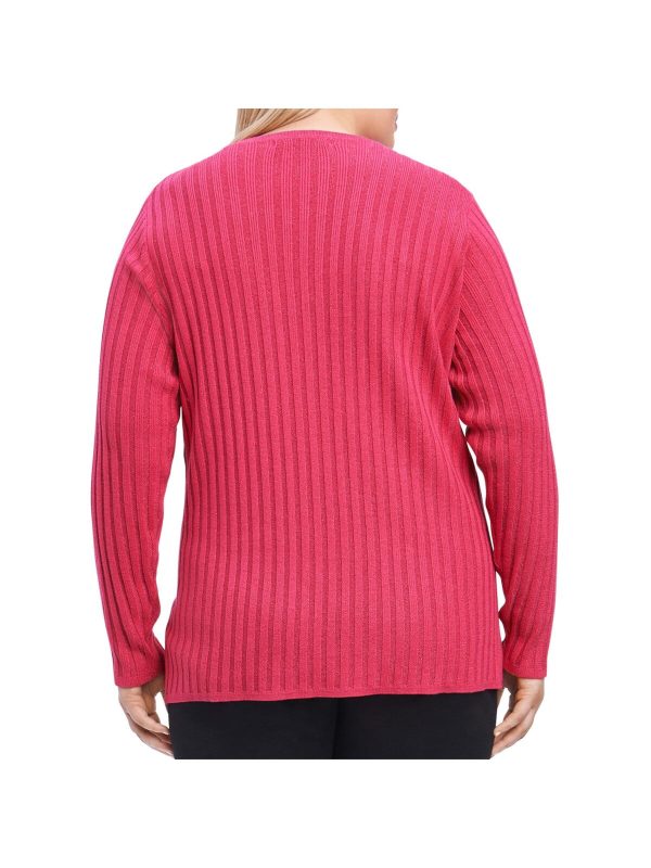 FOXCROFT Womens Glitter Long Sleeve Crew Neck Sweater For Sale