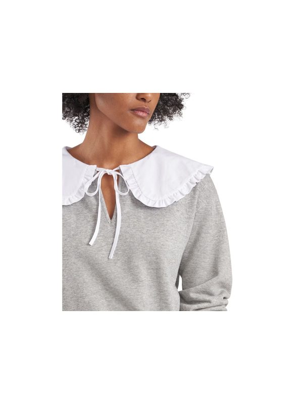 RILEY&RAE Womens Ruffled Heather Long Sleeve Split Top Hot on Sale