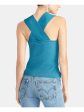 RACHEL ROY Womens Blue Sleeveless Jewel Neck Tank Top Online now