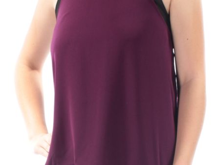 RACHEL ROY Womens Purple Sleeveless Hi-Lo Top Discount