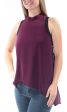 RACHEL ROY Womens Purple Sleeveless Hi-Lo Top Discount