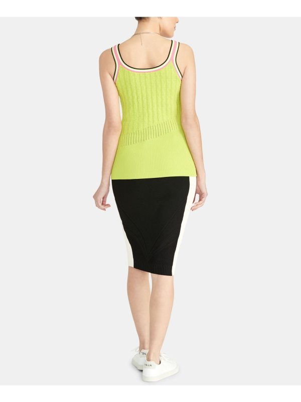 RACHEL ROY Womens Textured Sleeveless Scoop Neck Tank Top For Cheap