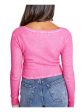 SUNDOWN BY SPLENDID Womens Long Sleeve Scoop Neck Crop Top For Discount