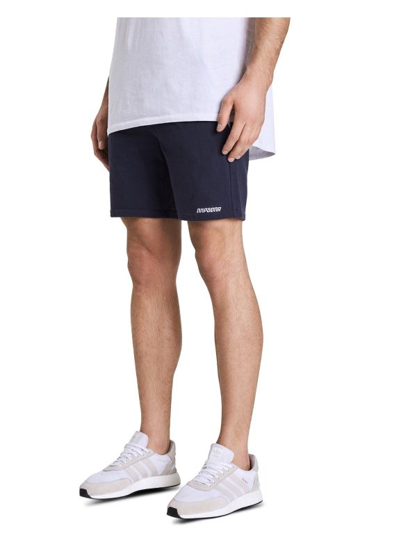 NXP Mens Navy Drawstring Striped Athletic Fit Cotton Shorts For Cheap