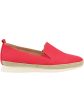 JOURNEE COLLECTION Womens Red Twin Side Gore Back Pull Tab Comfort Leela Round Toe Wedge Slip On Espadrille Shoes M on Sale