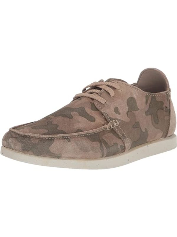 COLLECTION BY CLARKS Mens Beige Camouflage Breathable Removable Insole Shacrelite Round Toe Lace-Up Leather Sneakers Shoes M Online Sale