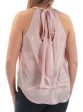 RACHEL ROY Womens Pink Tie Sleeveless Jewel Neck Hi-Lo Hi-Lo Top Online Sale