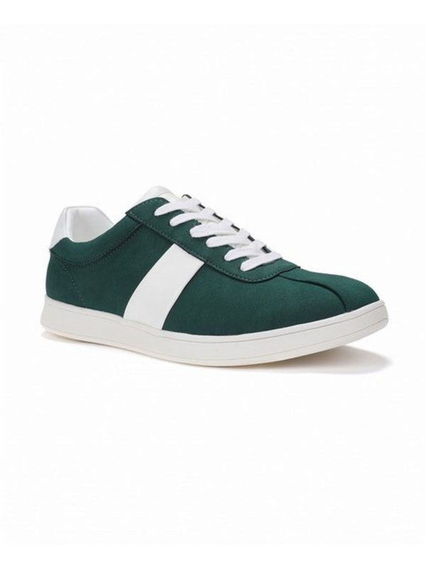 CLUBROOM Mens Green Color Block Padded Edwin Round Toe Platform Lace-Up Sneakers Shoes M For Sale