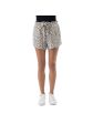 B COLLECTION Womens Beige Pocketed Drawstring Waist Animal Print Shorts Online now