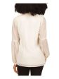 MICHAEL MICHAEL KORS Womens Ivory Metallic Polka Dot Long Sleeve V Neck Top Fashion