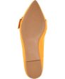 JOURNEE COLLECTION Womens Yellow Buckle Accent Cushioned Audrey Pointed Toe Slip On Loafers Shoes M Online Hot Sale