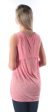 KIIND OF Womens Pink Sleeveless Jewel Neck Hi-Lo Top Online now