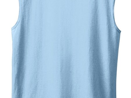 ANNE KLEIN Womens Blue Sleeveless Crew Neck Tank Top Hot on Sale