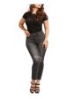 GUESS Womens Black Denim Distressed Pocketed Zippered High Waist Jeans Cheap