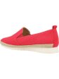 JOURNEE COLLECTION Womens Red Twin Side Gore Back Pull Tab Comfort Leela Round Toe Wedge Slip On Espadrille Shoes M on Sale