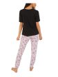 RETROSPECTIVE CO. Pink Graphic Short Sleeve Cuffed Everyday Pajamas For Discount