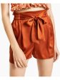 BAR III Womens Brown Stretch Tie Shorts For Cheap