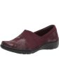 COLLECTION BY CLARKS Womens Maroon Cushioned Cora Round Toe Slip On Flats Shoes M For Cheap