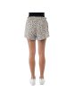 B COLLECTION Womens Beige Pocketed Drawstring Waist Animal Print Shorts Online now