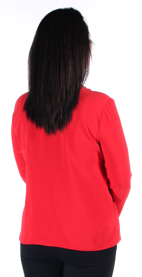 RACHEL ROY Womens Red Long Sleeve V Neck Top Online