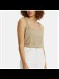 LEVI S Womens Beige Stretch Tie Spaghetti Strap Scoop Neck Cami Top Online now