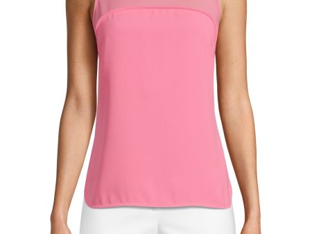 ANNE KLEIN Womens Pink Sleeveless Scoop Neck Tank Top Hot on Sale