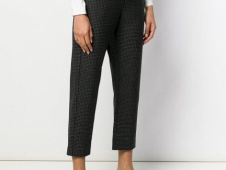 Atlein Womens Black Check Pants For Discount