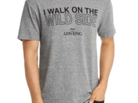 HYBRID APPAREL Mens Gray Lightweight, Logo Graphic Short Sleeve Classic Fit T-Shirt Online Hot Sale