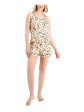 ALFANI Beige Elastic Band Animal Print Sleeveless Scoop Neck Sleepwear Pajamas Hot on Sale