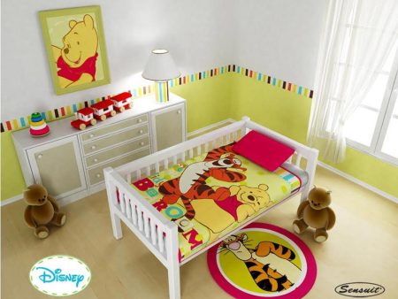 cobija cuna winnie pooh y tigger amarillo   disney Hot on Sale