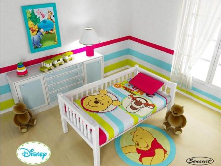 cobija cuna winnie pooh y tigger rayas   disney on Sale