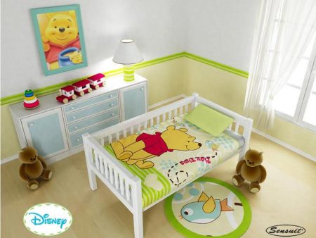 cobija cuna winnie pooh verde   disney Supply