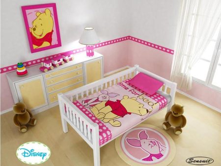 cobija cuna winnie pooh rosado   disney Online now